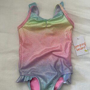 Jumping Bean Infant 18M Swimsuit Rainbow Sparkle Baby Girl One Piece